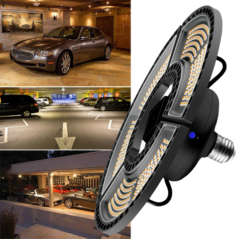 Lumière de Garage déformable LED ampoule de lame de ventilateur pliable 60W 80W 100W 120W lampe à LED E27 220V ampoule de LED E26 éclairage étanche 110V ► Photo 1/6