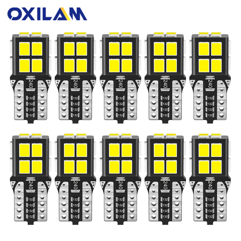 OXILAM 10 pièces W5W LED ampoule T10 194 168 lampe Canbus pas d'erreur LED lumières pour Nissan Toyota Lexus Volvo voiture intérieur lumière 6000K 12V ► Photo 1/6