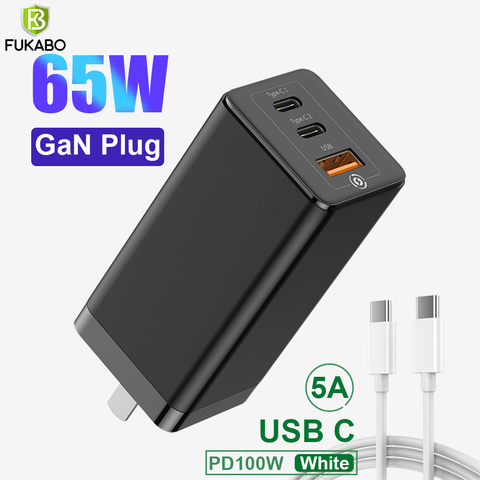 Quik Charge 3.0 – chargeur rapide USB 65W PD GaN, adaptateur de Charge pour iPhone Xiaomi Huawei Samsung, téléphone portable, tablette ► Photo 1/6