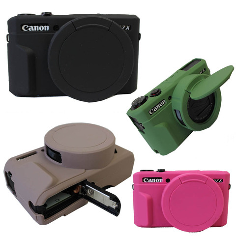 Nouveau étui en silicone d'appareil photo souple pour Canon G7XIII G7X III G7X Mark 2 G7X II G7XII caoutchouc protection corps housse sac peau ► Photo 1/6