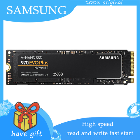 SAMSUNG SSD M.2 NVMe 970 EVO PLUS 1 to 250 go 500 go disque SSD M2 2280 TLC PCIe Gen 3.0x4 NVMe 1.3 haute performance ► Photo 1/6