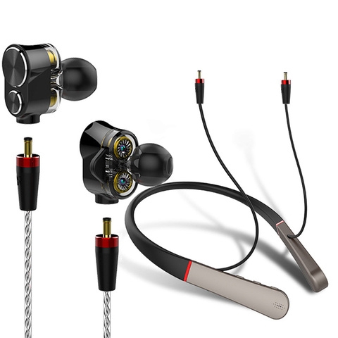 Sans fil + filaire moniteur écouteur Bluetooth casque Triple pilote hi-res Audio détachable connecteur HiFi tour de cou écouteurs 2022 ► Photo 1/6