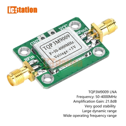 Amplificateur de Signal à faible bruit LNA 50-4000 MHz, Gain d'amplification: 21,8 db, carte réceptrice, Module de Communication sans fil ► Photo 1/4