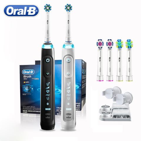 Oral B iBrush 9000 brosse à dents électrique profonde orale propre intelligente Bluetooth technologie 3D brosse à dents sonique 6 Mode Rechargeable ► Photo 1/6