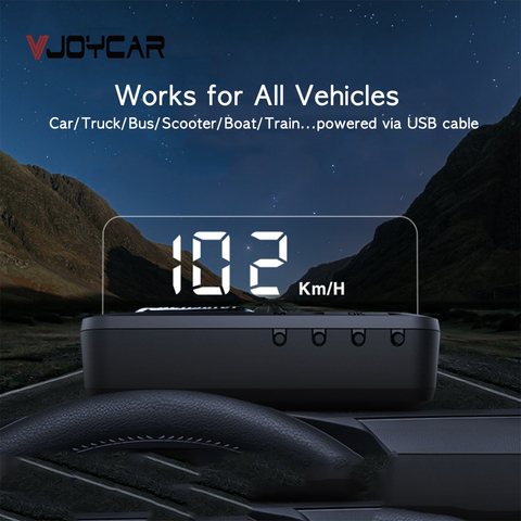 Vjoycar V81 – miroir de voiture avec affichage GPS tête haute, projecteur de vitesse automatique, compteur de vitesse KMH/KPM, compatible avec toutes les voitures, camions et véhicules ► Photo 1/6