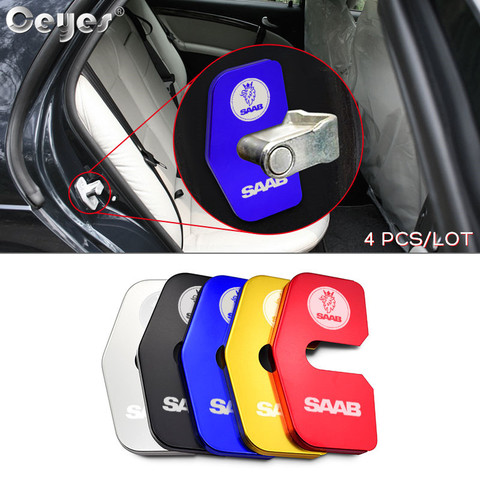 Ceyes – lot d'accessoires de voiture pour Saab 93 95 1998 – 2009, 4 pièces, décoration et Protection automobile, couvercle de serrure de porte, autocollant de style ► Photo 1/6