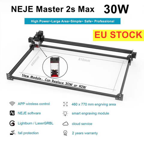 NEJE Master 2S Max 30W Professionnel CNC Laser Gravure Machine De Découpe Lightburn,laserGRBL, Benbox Contrôle D'appli De Bluetooth ► Photo 1/6