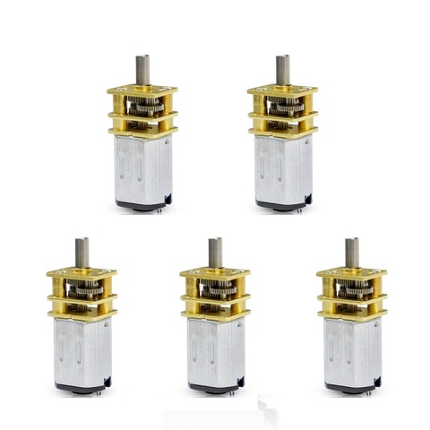 5 pièces Micro N20 Motoréducteur DC 3V-6V 50RPM 100 TR/MIN Vitesse Lente Mini 9mm En Métal Réducteur À Engrenages Moteur Voiture serrure Électronique ► Photo 1/6