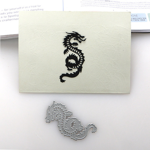 DUOFEN – pochoir de dragon Asia, matrices de découpe en métal, bricolage, Scrapbook, Album en papier, nouveau, 2022 ► Photo 1/2