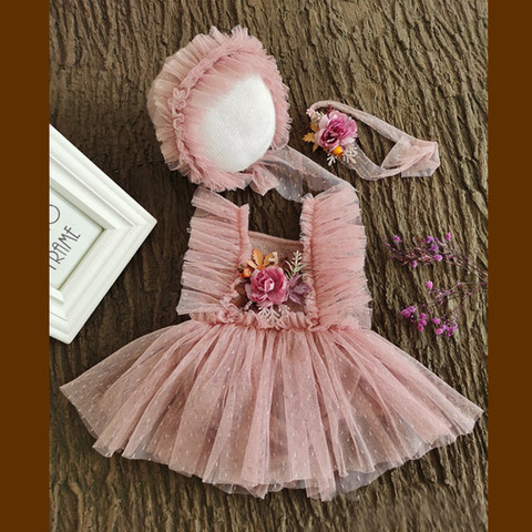 Nouveau-né photographie accessoires bébé fille dentelle barboteuse body tenue photographie vêtements accessoires ► Photo 1/6