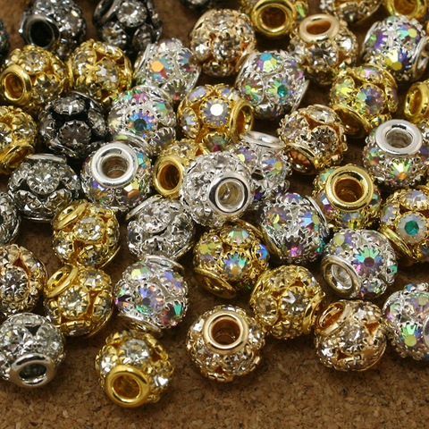 En gros 4 pièces 8x9mm strass perles en vrac Bedas pour la fabrication de bijoux résultats collier Bracelet boucles d'oreilles résultats ► Photo 1/6