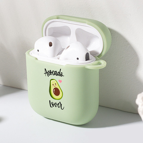 Drôle de bande dessinée avocat vert couverture pour AirPods 2 étui mignon garçon filles de luxe Couple Silicone couverture Air pod écouteurs accessoires ► Photo 1/6