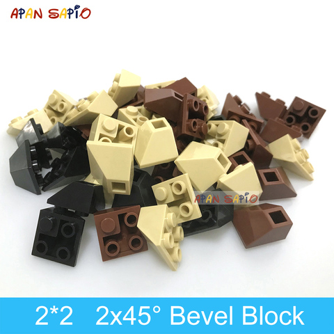 Blocs de construction en plastique pour enfants, 50 pièces, briques à Double biseau, 2x2 points, jouets éducatifs créatifs, compatibles avec les marques ► Photo 1/6