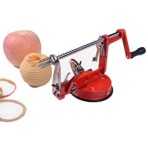 3 en 1 acier fruits pomme de terre pomme Machine éplucheur Corer trancheuse barre de coupe maison à manivelle ► Photo 1/6
