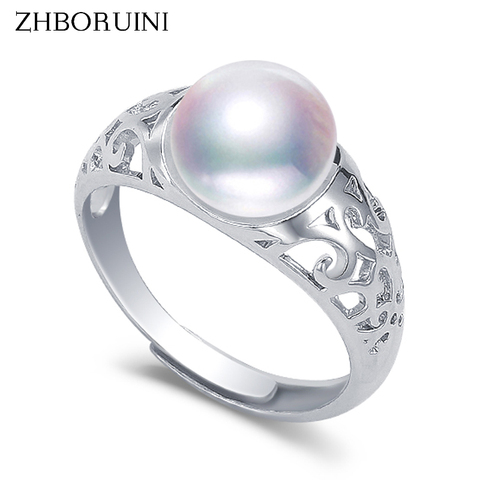 ZHBORUINI-bague pour femmes, perle naturelle d'eau douce, en argent Sterling 925, bijou de bonne qualité, livraison directe G ► Photo 1/6