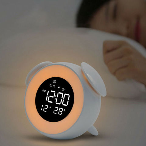 Horloge électronique de Table à LED avec capteur tactile, réveil, veilleuse, lampe de bureau ► Photo 1/6