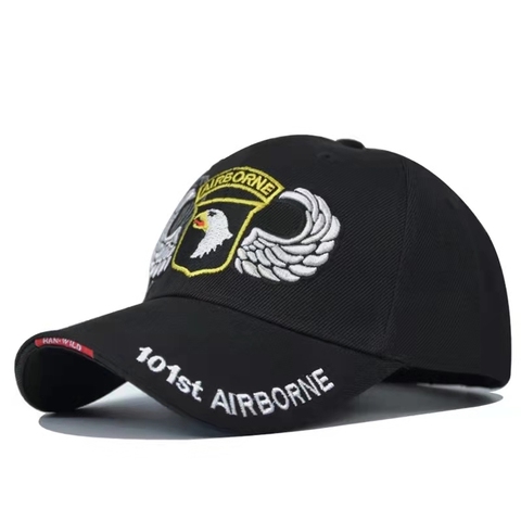 Nouveau réglable hommes aigle broderie casquette tactique 101st aéroporté Division casquette de Baseball 100% coton casquettes de relance chapeaux en plein air ► Photo 1/6