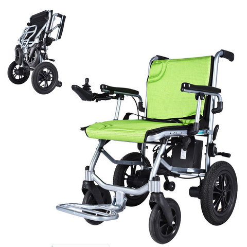 Fauteuil roulant électrique Portable pliable, léger, pour personnes âgées ► Photo 1/6