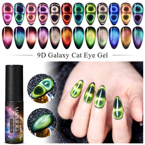 9D caméléon galaxie magnétique chat oeil ongles Gel Semi Permanent