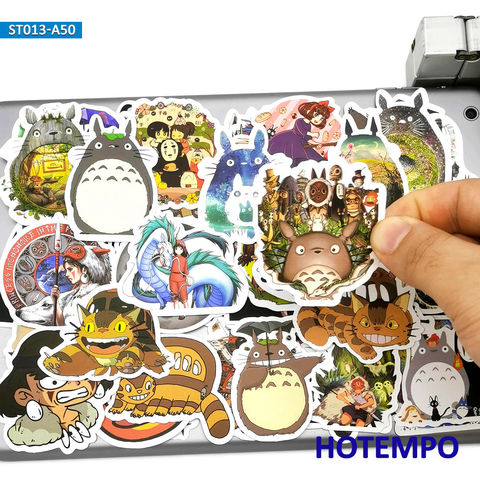 50pcs Anime film Manga Miyazaki Hayao mignon dessin animé autocollants jouets pour enfants ordinateur portable et téléphone portable bagages planche à roulettes autocollants ► Photo 1/6
