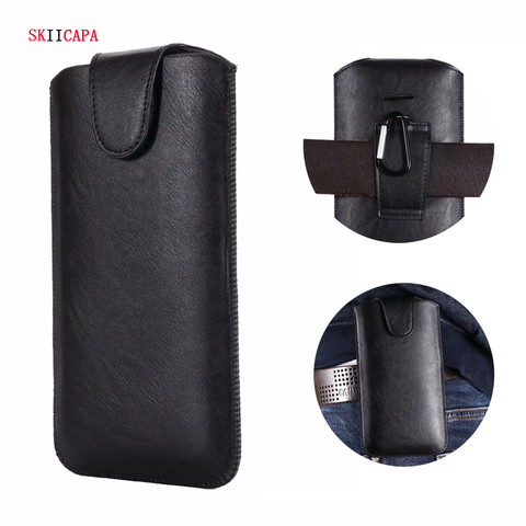 Pochette de téléphone universelle housse de ceinture pour xiaomi POCO X3 NFC 10T Pro 5G sac de taille en cuir étui de téléphone pour Redmi Note 9 Pro max ► Photo 1/6