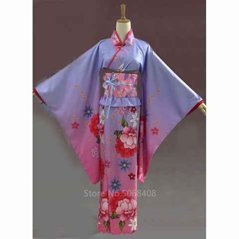 Kimono Yukata traditionnel japonais avec Obi robe de soirée femme Vintage Kimono Geisha femmes Vintage spectacle de scène Costume Cosplay ► Photo 1/6