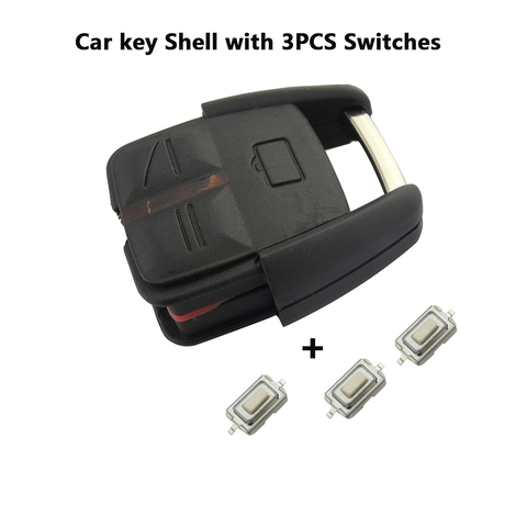 OkeyTech – coque de clé de voiture de remplacement, 3 boutons légers, pour Opel, vauxhall, Insignia, Vectra, Astra, Zafira ► Photo 1/6