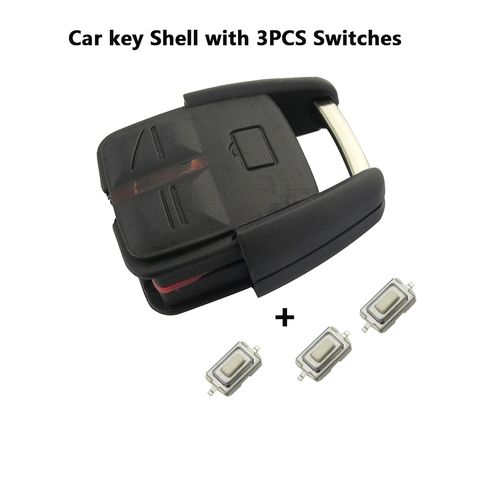 OkeyTech – coque de clé de voiture de remplacement, 3 boutons légers, pour Opel, vauxhall, Insignia, Vectra, Astra, Zafira ► Photo 1/6