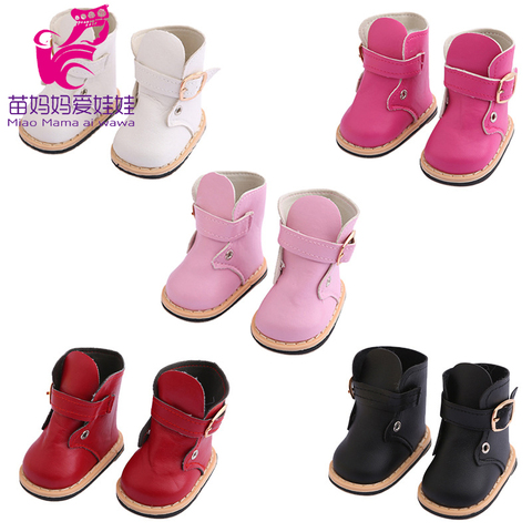 7 Cm chaussures de poupée pour 43 Cm bébé poupée bottes en cuir 18 pouces fille poupée chaussures jouet bottes poupée accessoires ► Photo 1/6