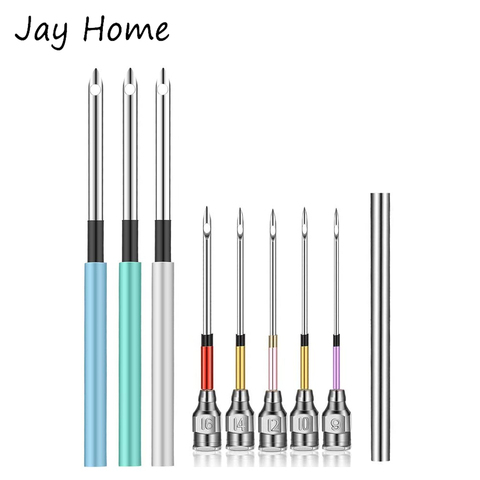 Ensembles d'aiguilles de broderie, aiguille Crochet, stylo de broderie fait à la main en acier inoxydable, aiguille de poinçon, point de croix, bricolage, outils de couture ► Photo 1/6