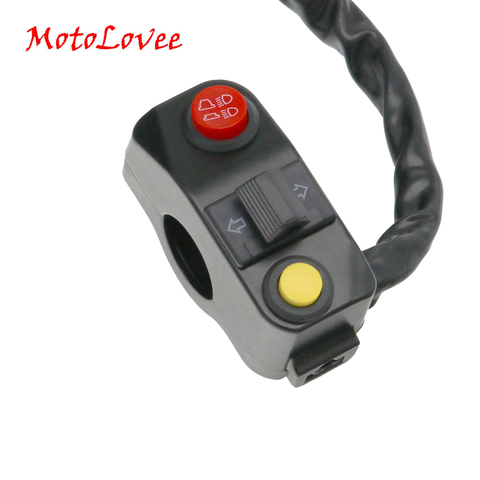 MotoLovee universel moto multi-fonction phare clignotant klaxon interrupteur en alliage d'aluminium clignotant 22mm guidon commutateurs ► Photo 1/6