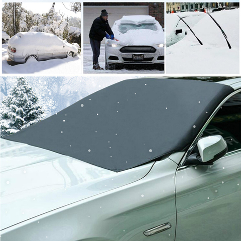 Magnétique voiture pare-brise avant neige glace bouclier couverture Autos pare-brise pare-soleil Anti-gel Anti-buée universel voiture soleil protecteur ► Photo 1/6