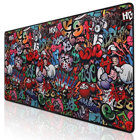 Tapis de souris de jeu grand tapis de souris Gamer grand tapis de souris ordinateur tapis de souris XXL tapis de souris en caoutchouc ► Photo 1/6