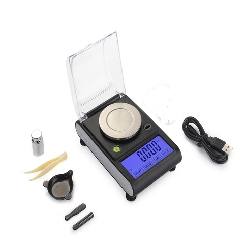 Balance milligramme numérique avec écran LCD tactile, bijoux, poids de laboratoire, comptage de grammes électroniques, 50g/0.001g, pour bijoux, 0.001g ► Photo 1/6