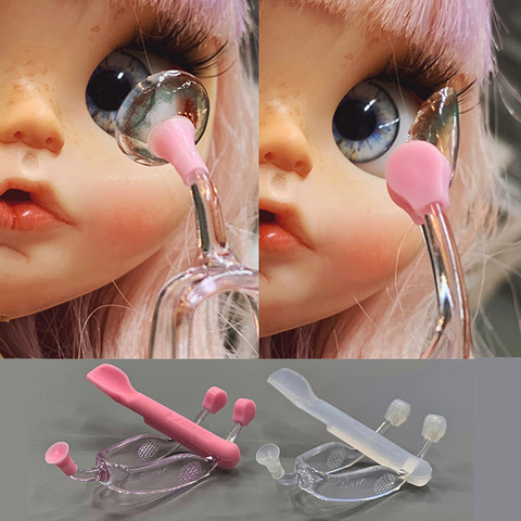 1 ensemble de Soin Des Yeux Lentilles de Contact D'insertion Dissolvant Silicone Souple pince à Épiler à Pointe Bâton Coffret Porte Outils Accessoires de Lentilles De Contact ► Photo 1/6