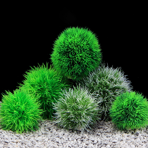 Aquarium plantes artificielles plastique plantes aquatiques Aquarium décoration eau herbe boule plantes Aquarium décoration accessoires ► Photo 1/6