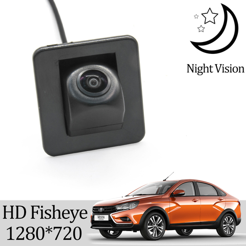 Owtosin HD 1280*720 Fisheye caméra de vue arrière pour LADA VESTA SW/VESTA SW CROSS/VESTA SPORT voiture accessoires de stationnement arrière ► Photo 1/6