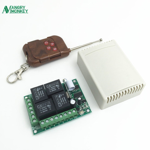 433 Mhz universel sans fil télécommande commutateur DC12V 4CH relais récepteur Module avec 4 canaux RF à distance 433 Mhz émetteur ► Photo 1/6