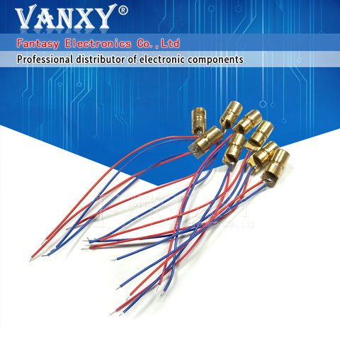 Module de Diode de points Laser réglable 10P 3V 650nm 5mW, tête en cuivre rouge pointeur laser nouveau ► Photo 1/6