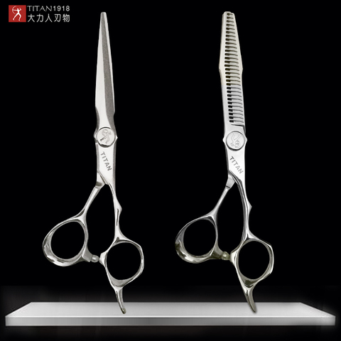 Titan ciseaux professionnel coupe de cheveux ciseaux ciseaux salon de coiffure japon vg10 acier inoxydable ► Photo 1/6