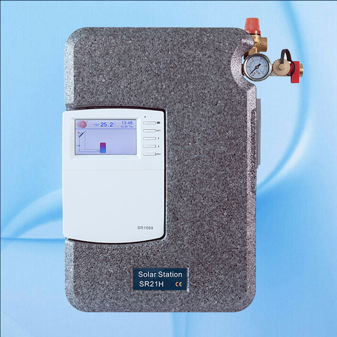 Contrôleur de chauffe-eau solaire SR11H/ SR21H, pompe à haute efficacité intégrée, raccords de débitmètre, SR1568 ► Photo 1/5