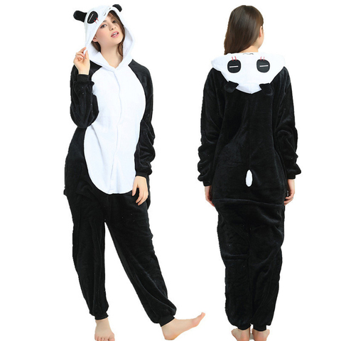 Kigurumi Panda Animal adultes licorne Onesies Pyjamas flanelle garçon fille Unicornio vêtements de nuit enfants Pyjamas point Cosplay Costumes ► Photo 1/6