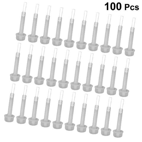 100 pièces vernis à ongles brosse tête remplacement brosses trempage liquide applicateur brosses manucure outils ► Photo 1/6