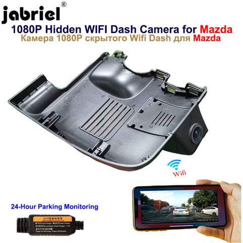 Jabreel-caméra de tableau de bord, Wifi caché, dvr, pour voiture, pour Mazda atenza axela, cx3 cx5 cx7 cx9 cx30 mx3 mx5 mk3 3 5 6, 2014, 2022, 2022 ► Photo 1/5