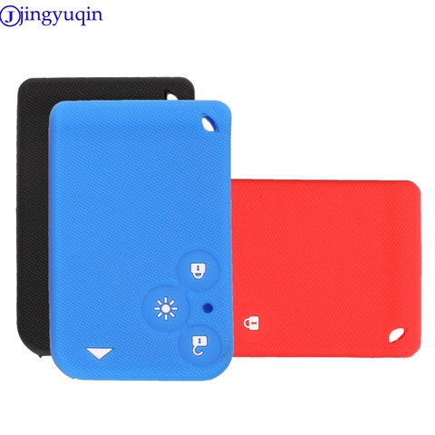 Jingyuqin – porte-cartes à 3 boutons pour télécommande, étui en silicone pour clé de voiture, pour Renault Laguna Espace ► Photo 1/5