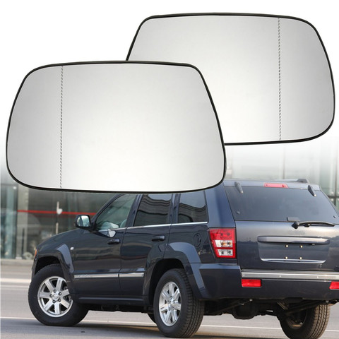 Miroir de rétroviseur latéral gauche/droit | En verre, pour Jeep Grand Cherokee 2005 2006 2007 2008 2009 2010 ► Photo 1/6