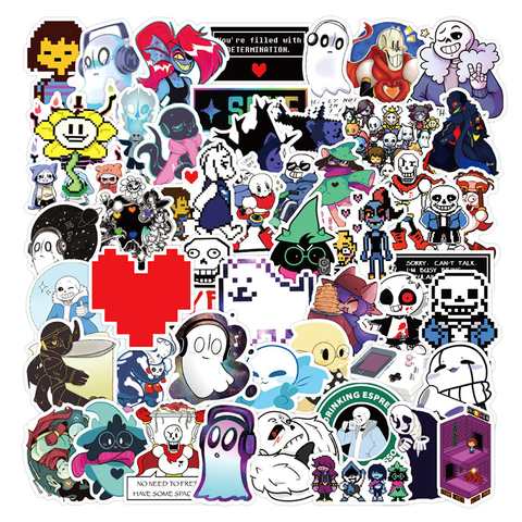 10/30/50 pcs/pack Undertale jeux chauds étiquette autocollants pour voitures motos jouets pour enfants décalcomanie bagages planches à roulettes ordinateur boîte ► Photo 1/6