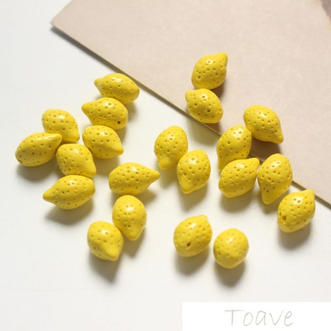 Boucles d'oreilles Mini citron, bricolage, bracelet, accessoires, matériel, trou latéral ► Photo 1/6