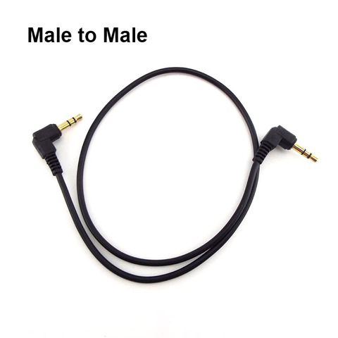 Câble Audio mâle vers mâle en PVC, 0.5M 1M, Angle de 90 degrés, câble Audio stéréo MP4 MP5 pour haut-parleur de voiture, 3.5mm ► Photo 1/6