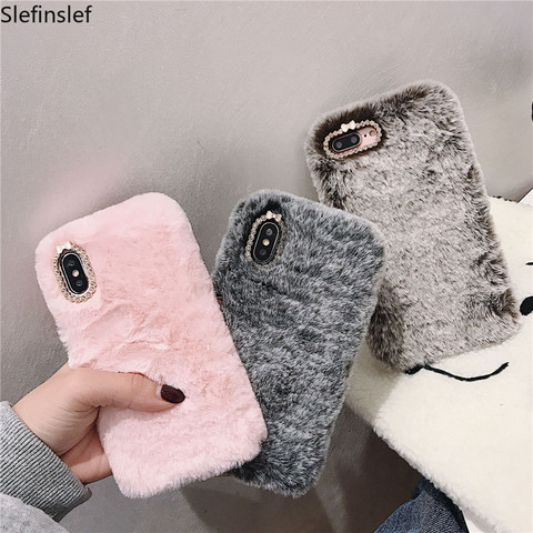 Housse en fourrure moelleuse pour Xiaomi Redmi Note 7 8 Pro 7A 8A 8T GO K20 housse en TPU souple pour Xiaomi Mi 9T Pro 9 8 Lite SE CC9 Poco X3 NFC M3 ► Photo 1/6